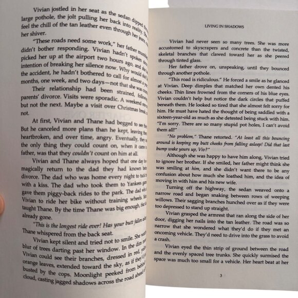 "Living In Shadows" By Jessica Freeburg Signed Paperback 2015 Clean Reads Novel - Picture 7 of 11